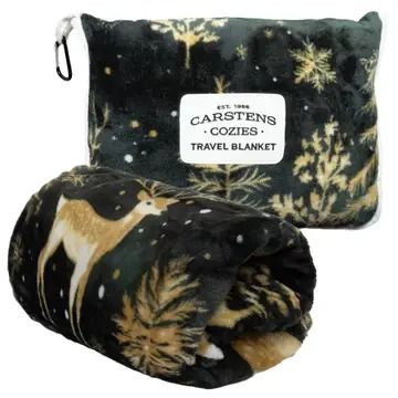 Green &amp; Gold Travel Blanket