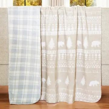 Northern Waters Reversible Plush Throw