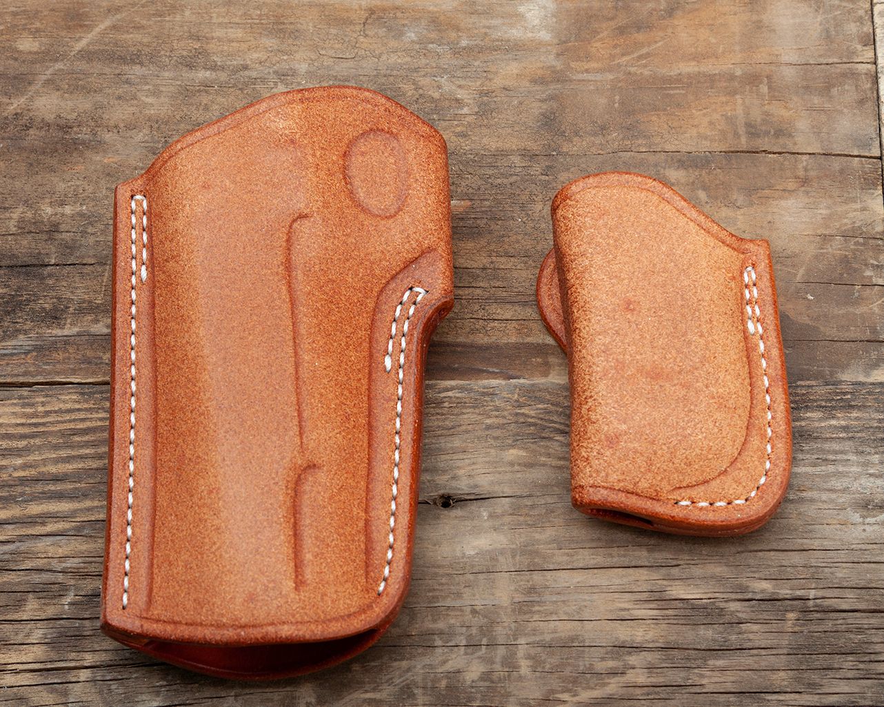 Rybka Rhodesian, 5&quot; 1911 w/Mag Carrier, RSO, Natural Tan, 1.5&quot; Belt Loop, LEFT HAND