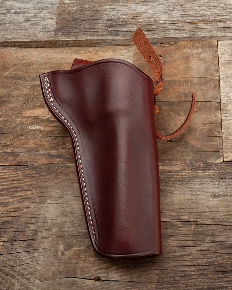 Rybka Bear Paw: Ruger Wrangler 4 5/8&quot;, Hand Oiled Dark Brown, 1.5&quot; Belt Loop, CROSS DRAW