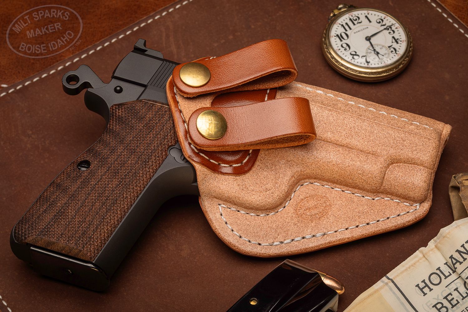 Summer Special 2 - SA35 Compact, 4 Summer Special 2 - SA35 Compact, 4" Hi-Power 9MM, Natural Tan, 1.5" Belt Loop