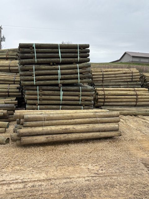 5 5" x 10' Wood Post Pressure Treated CCA