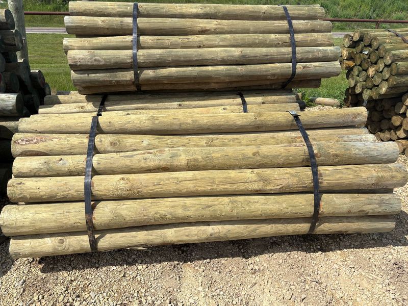 5" x 7' Wood Post Pressure Treated CCA