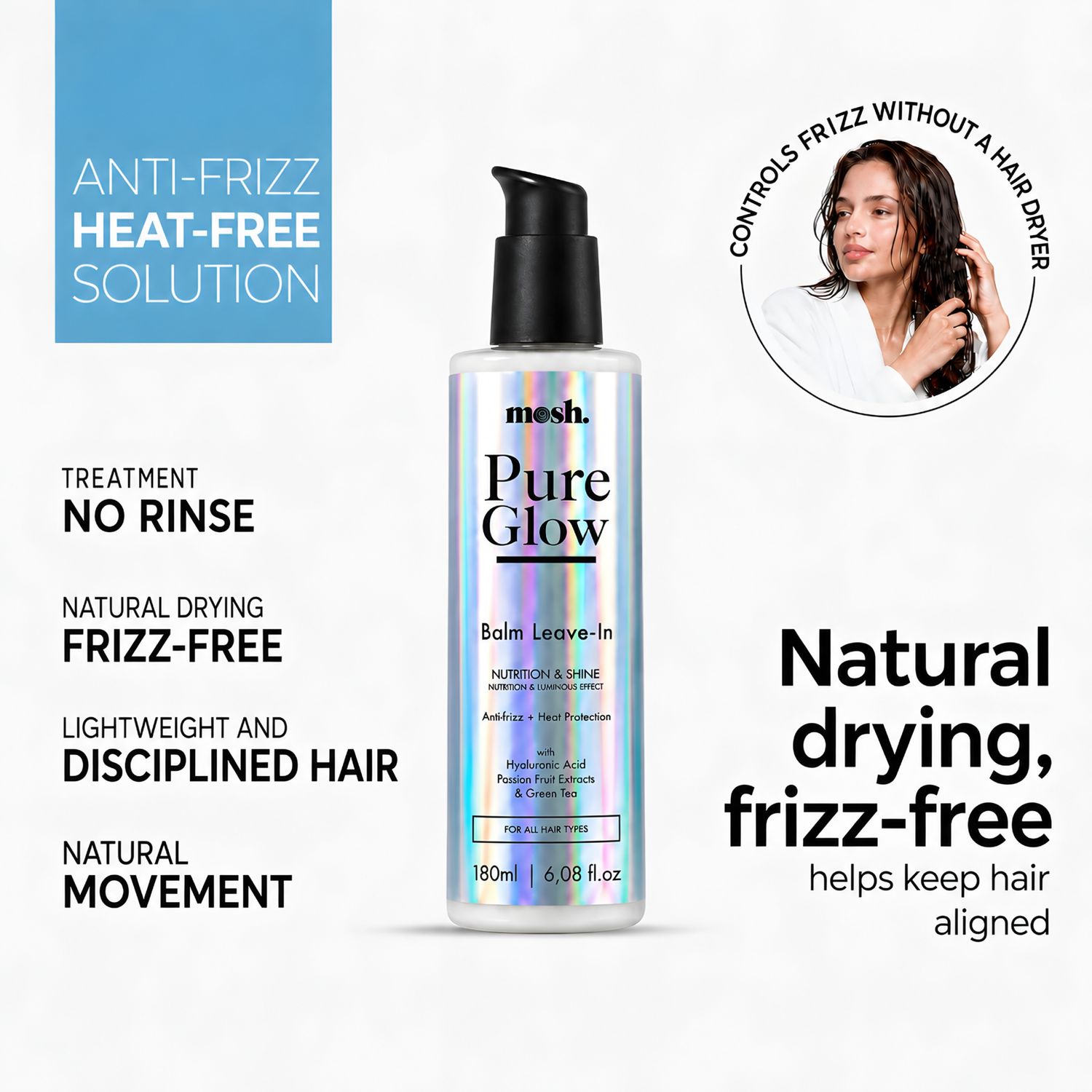Pure Glow Anti-Frizz Nourishing Restorative Leave-in Balm