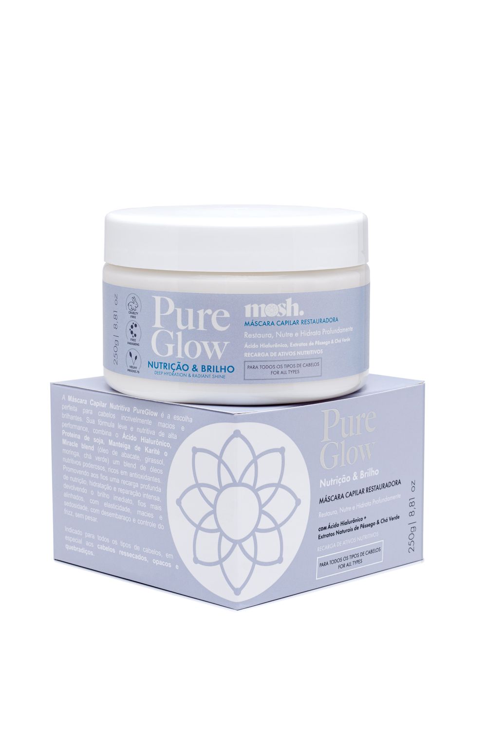 Pure Glow  Anti-Frizz Restoration and Hydration Hair Mask 250g