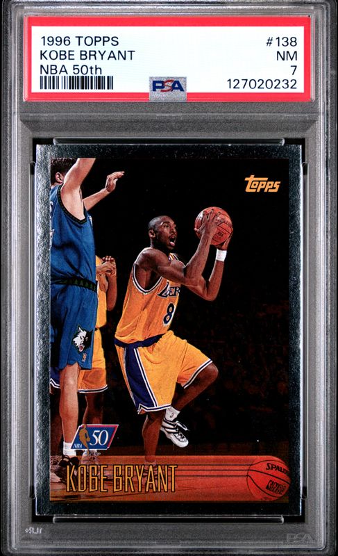 1996 Kobe Bryant Topps NBA 50th PSA 7 / Cert: 127020232