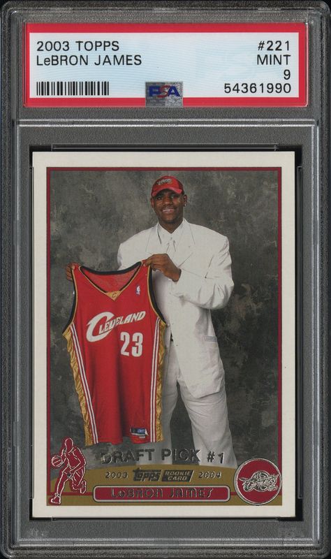 2003 LeBron James Topps Base PSA 9 / Cert: 54361990