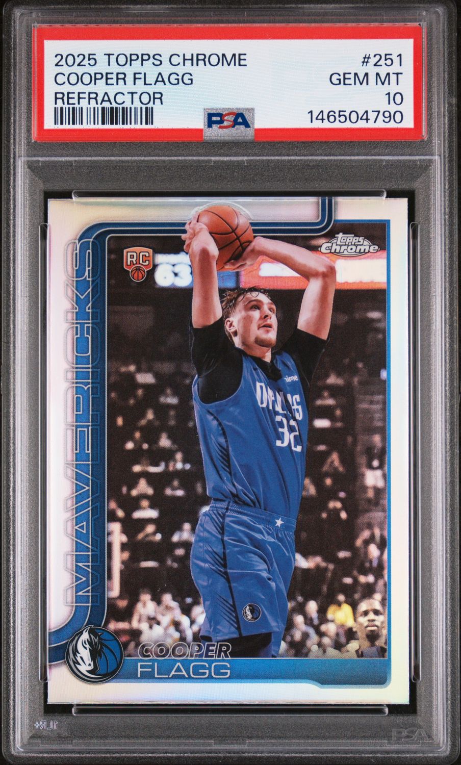 2025 Cooper Flagg Topps Chrome Ref PSA 10 / Cert: 146504790