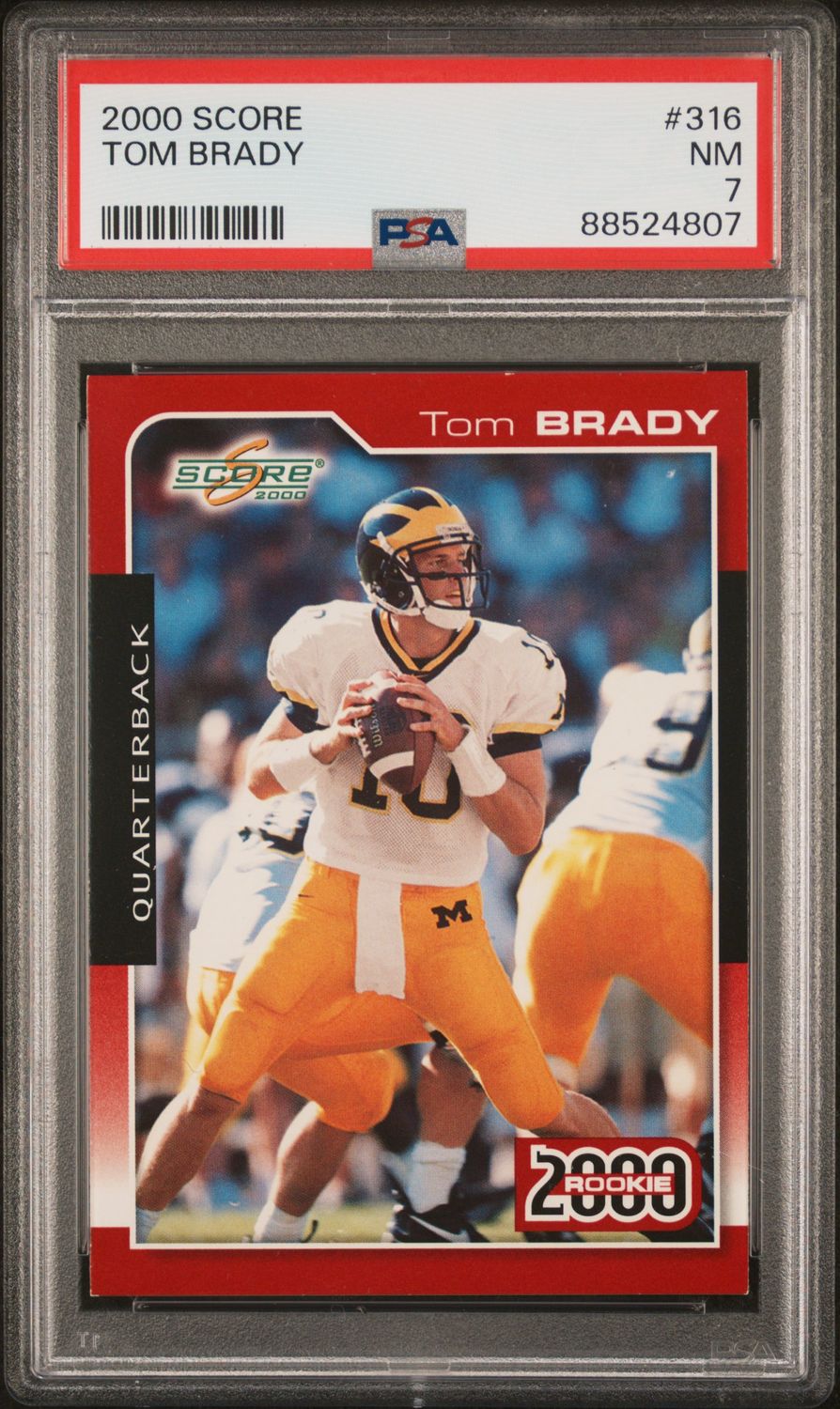 2000 Tom Brady Score PSA 7 / Cert: 88524807