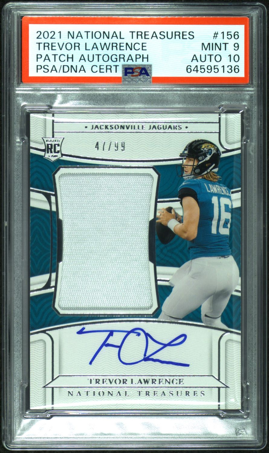 2021 Trevor Lawrence NT Patch Auto PSA 9 Auto 10 / Cert: 64595136