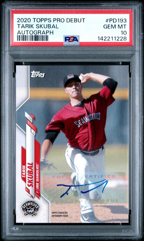 2020 Tarik Skubal Topps Pro Debut Auto PSA 10 / Cert: 142211228