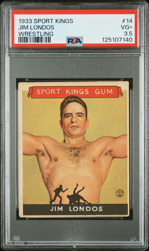 1933 Jim Londos Sport Kings Wrestling PSA 3.5 / Cert: 125107140