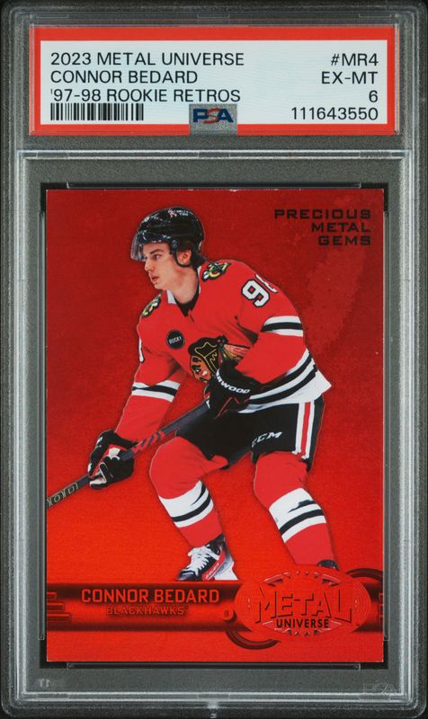2023 Connor Bedard Skybox Metal Universe 1997-98 Rookie Retros PSA 6 / Cert: 111643550