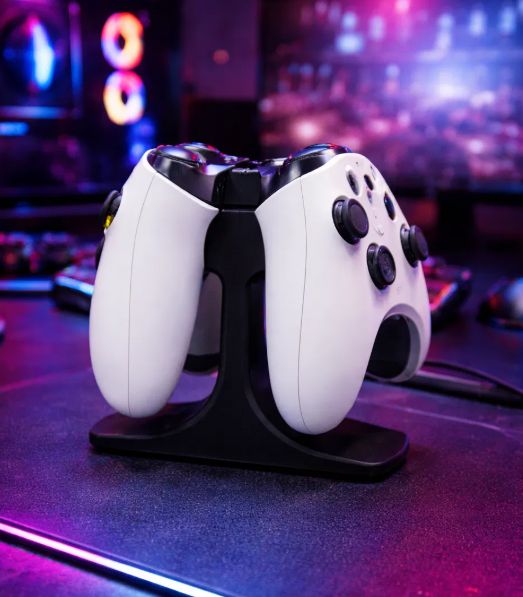 Support manette double