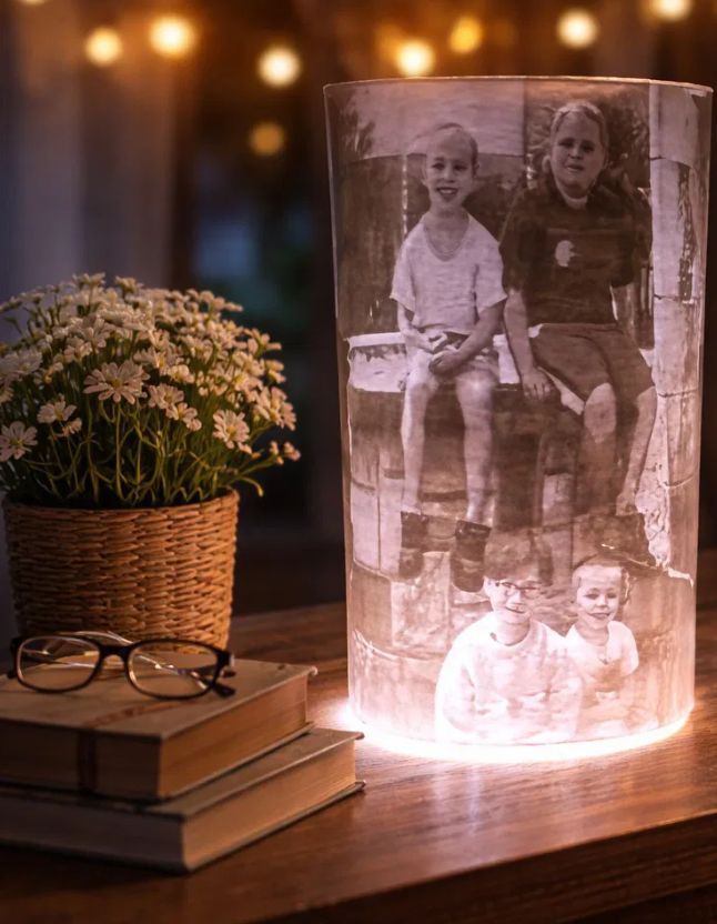 Lampe lithophanie personnalisable