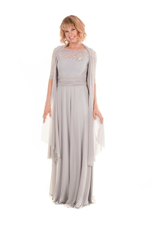 Cecelia Mother of the Bride Dress with Sheer Overlay