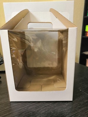Коробка для кулича с окном 18*18*20 см