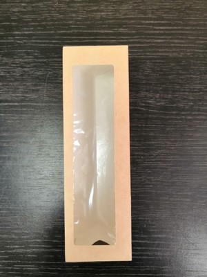 Упаковка макарон крафт с окном на 6 шт