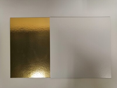 Подложка квадрат плотность 1.5 золото/белая 24*24
