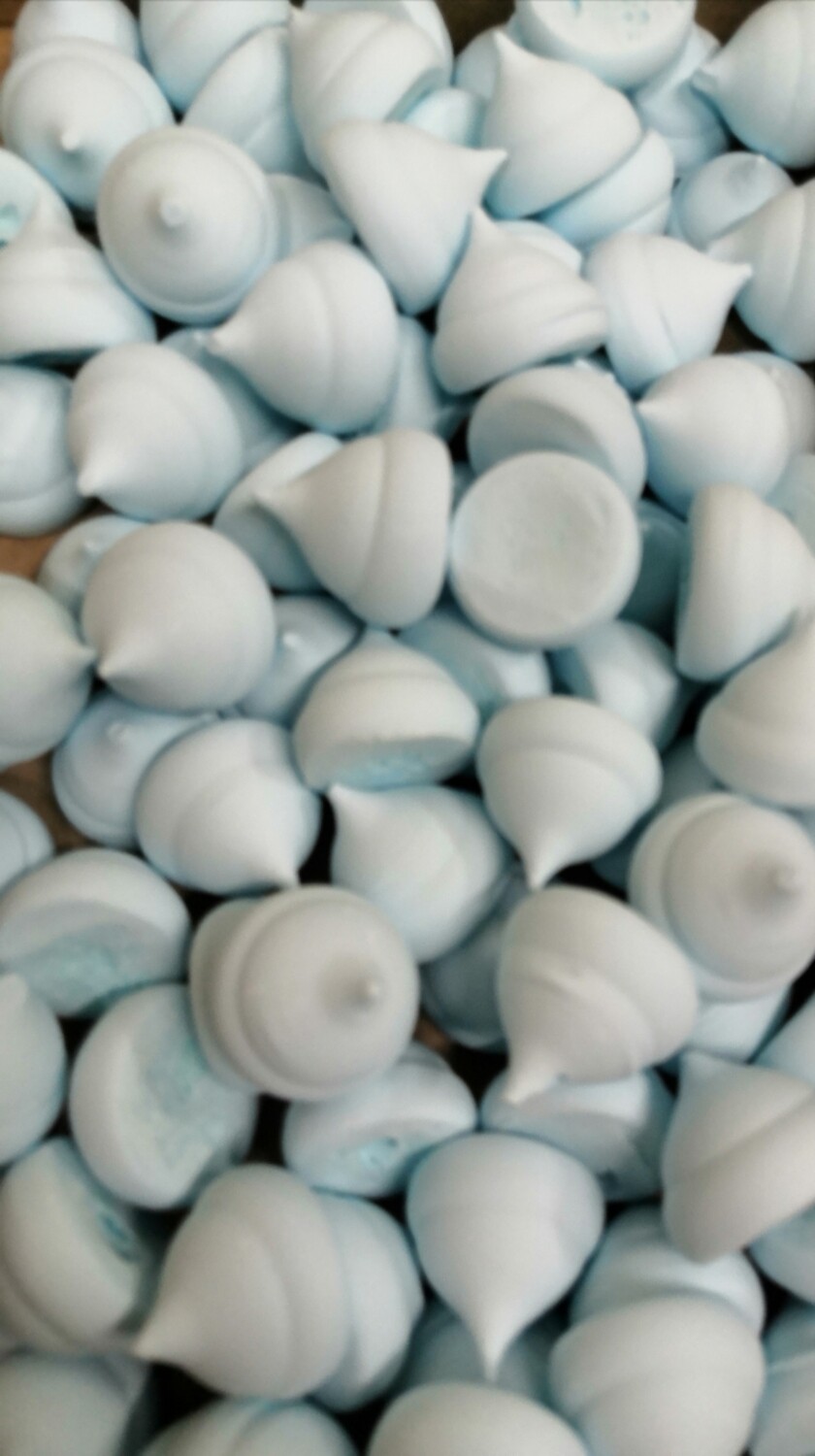 Сахарные фигурки Крупное-безе голубые 100 гр