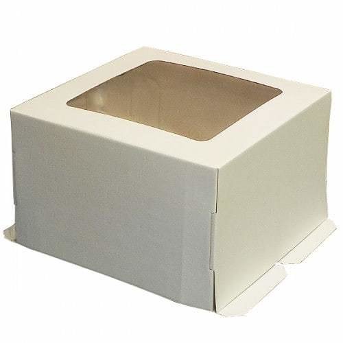 Коробка для торта гофрокартон 30*30*19 с окном