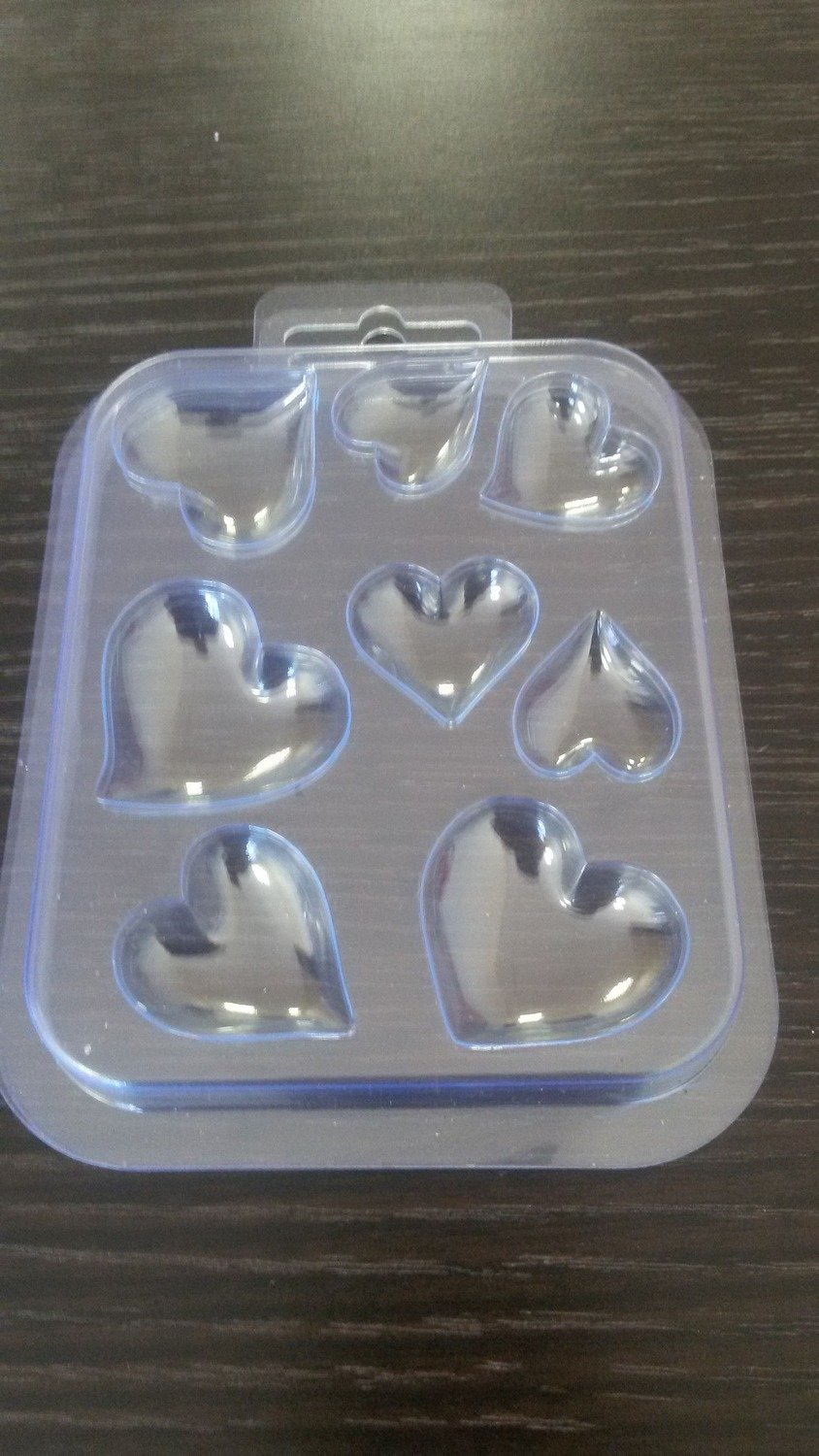 Пластиковая форма для шоколада сердечки размер формы 8*10 см
