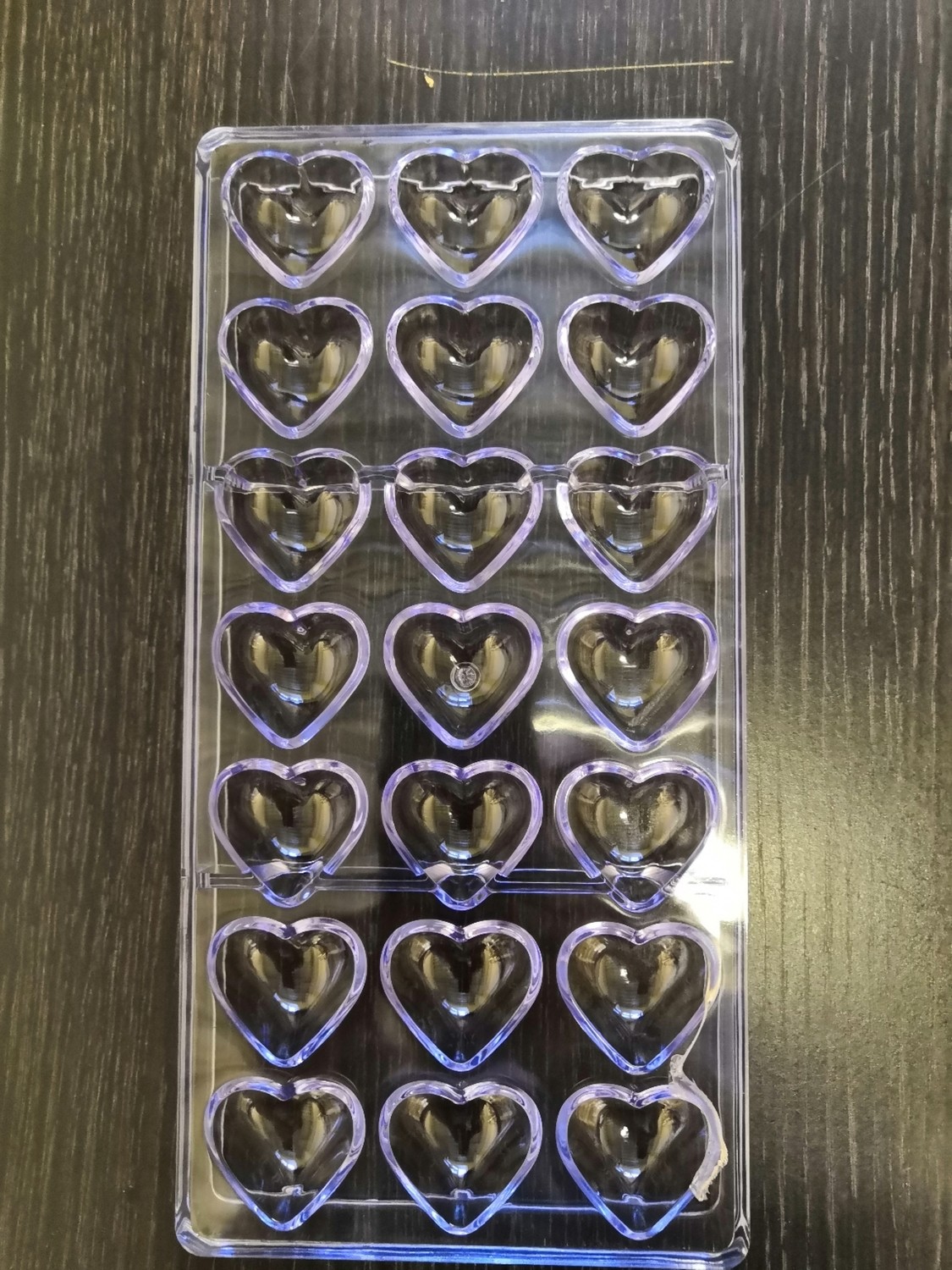 Форма для конфет Сердце 21 ячейка