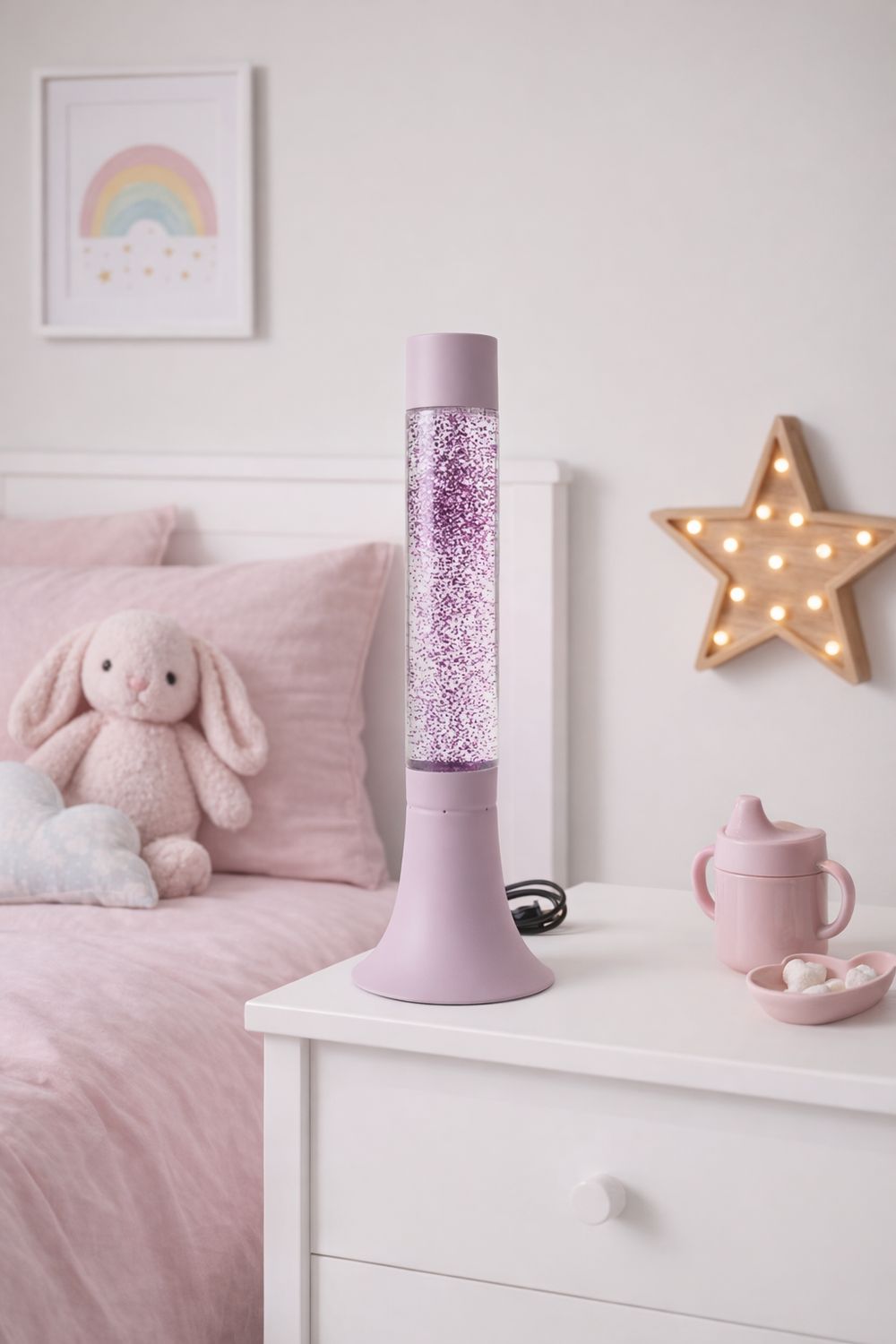 Glitterlamp pink