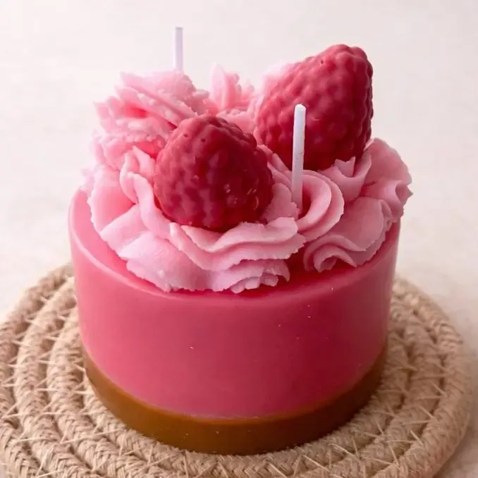Frambozen-shortcake kaars