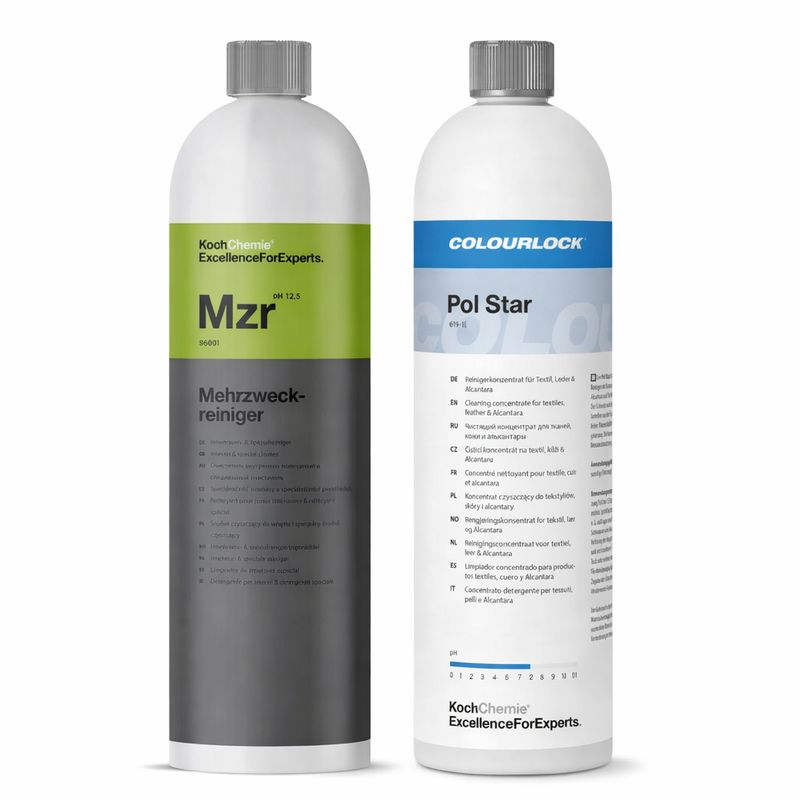Koch Chemie Mzr & Colourlock Pol Star Reinigungsset 1L – Profi Innenraumreiniger Set für Textil, Leder & Kunststoff
