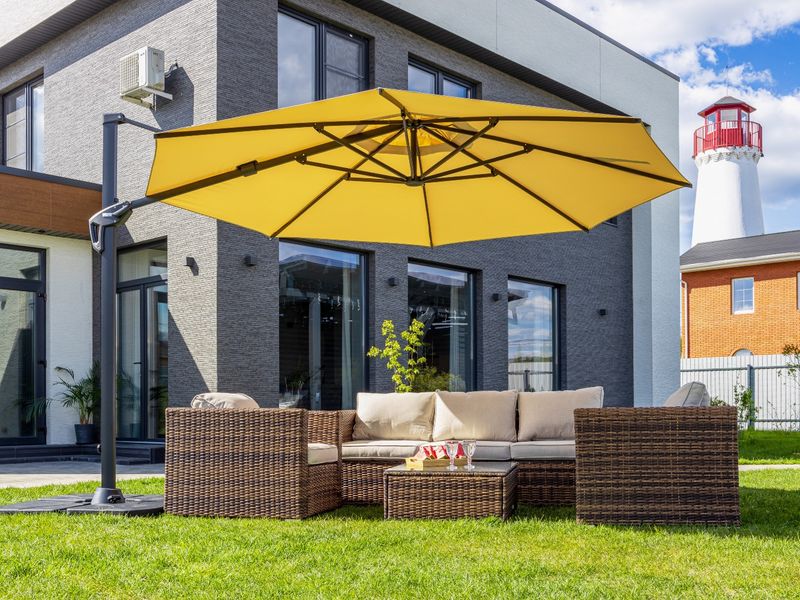 Sonnenschirm SKY Rund inkl. Standfu_ / Round Parasol SKY with Base