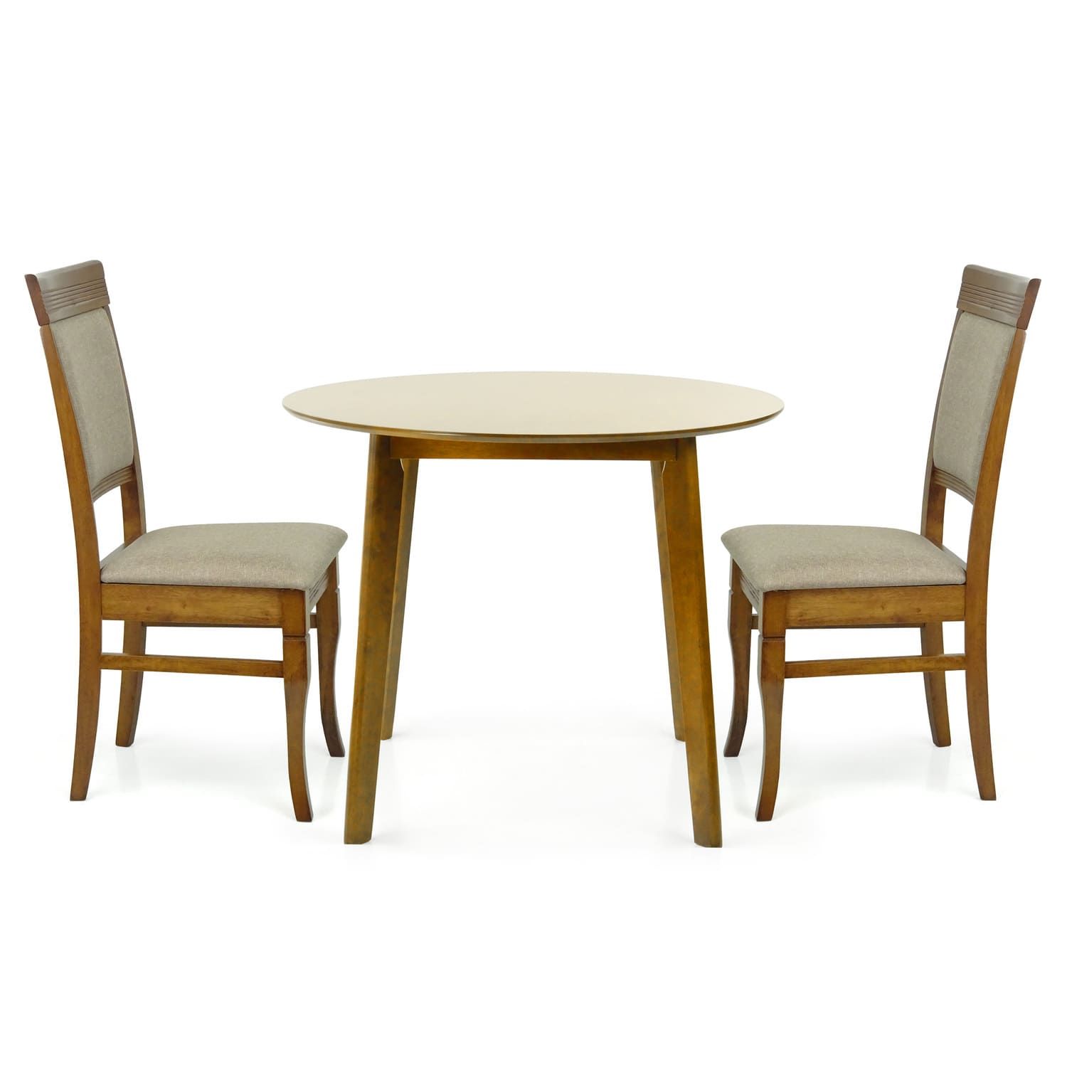 Dining Set: Randy Brown Table _ 90cm &amp; 2 Rondo Brown Chairs