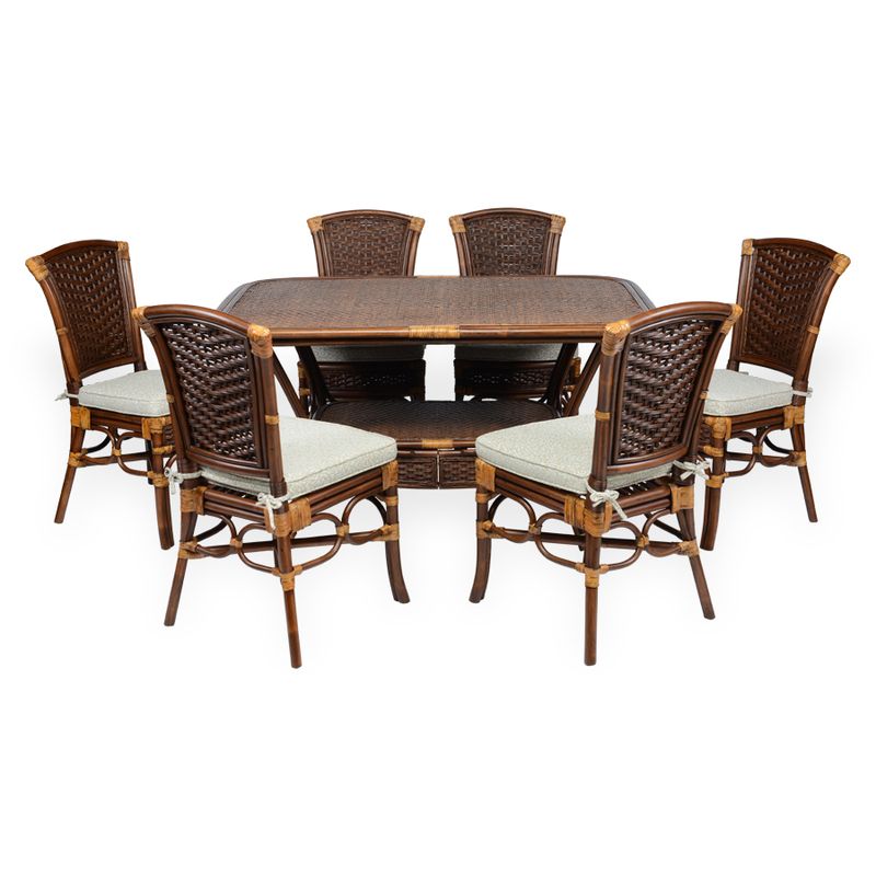 ALEXA Premium Dining Set: Oval Table &amp; 6 Chairs