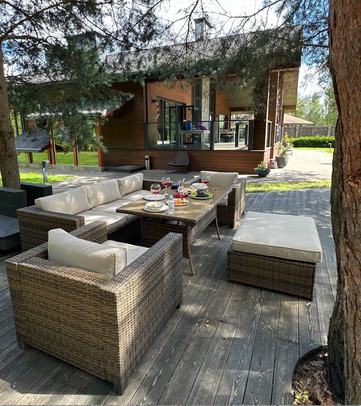 Karl Max Dining Set + Ottoman (Rattan Lounge Set) Karl Max Dining Set + Ottoman (Rattan Lounge Set)
