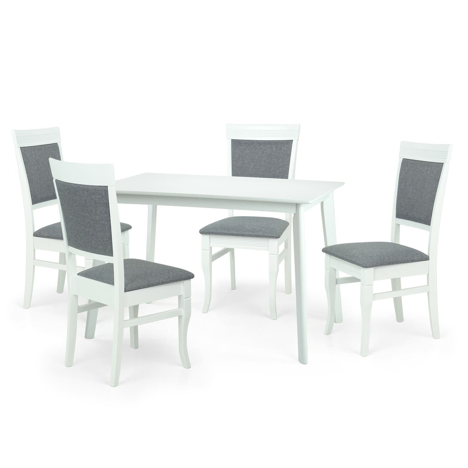 Dining Set: Palmer Table White (110x70) &amp; 4 Rondo Chairs