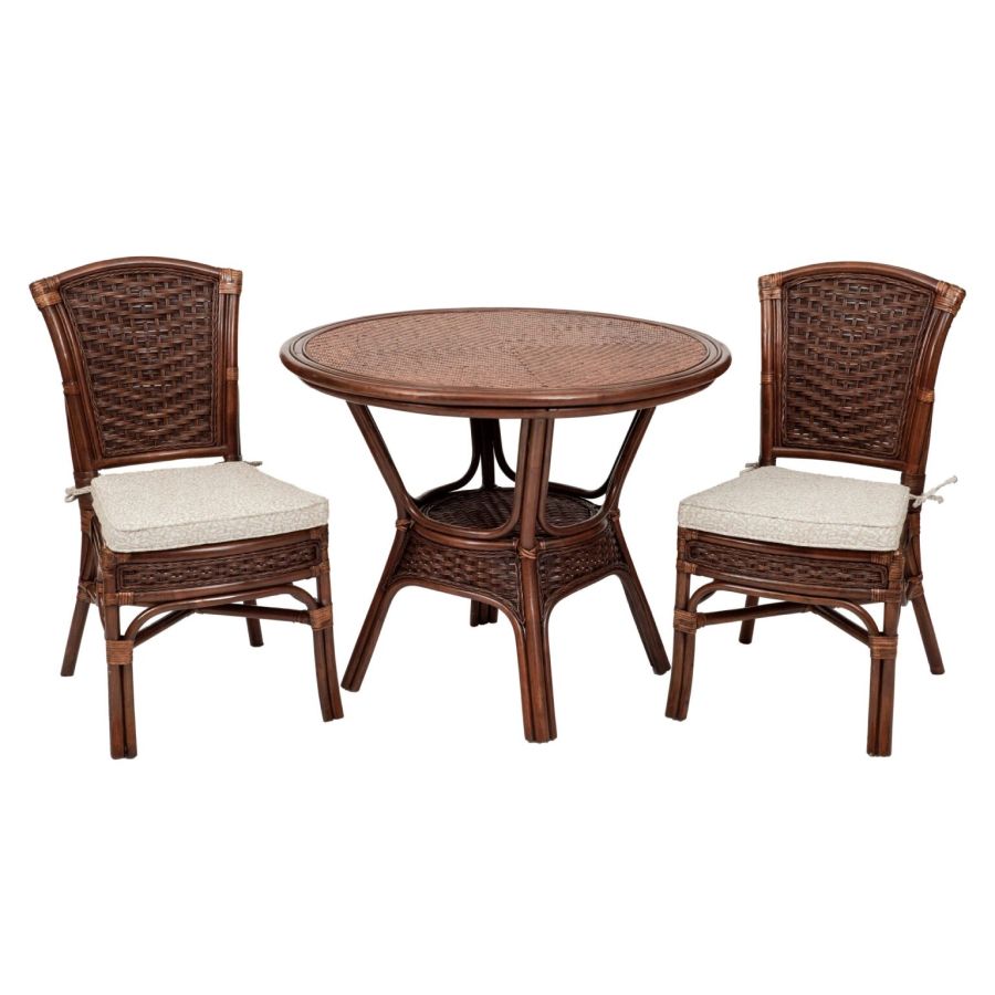 ALEXA Dining Set (Table + 2 Armless Chairs)