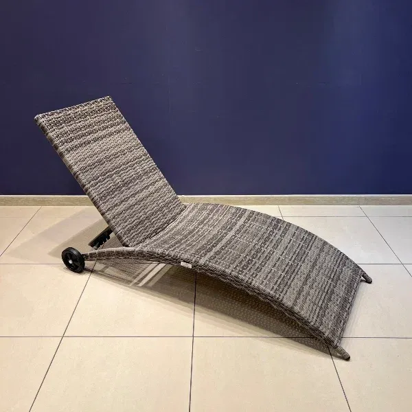 Sun Lounger AGATA Grey (without mattress)