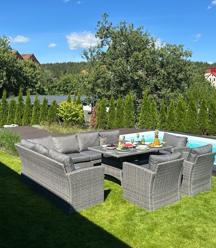 Gartenm_bel-Set Zorro Max Grey + 3 Sessel
