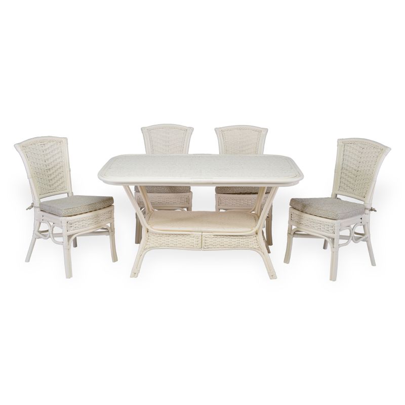 ALEXA Dining Set: Oval Table with 4 Chairs