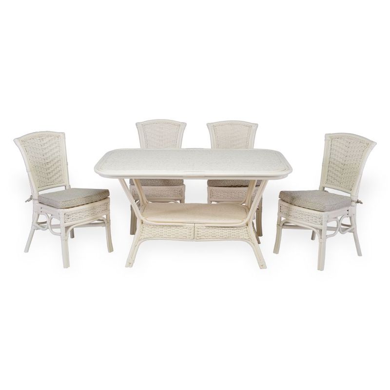 ALEXA Dining Set: Oval Table with 4 Chairs
