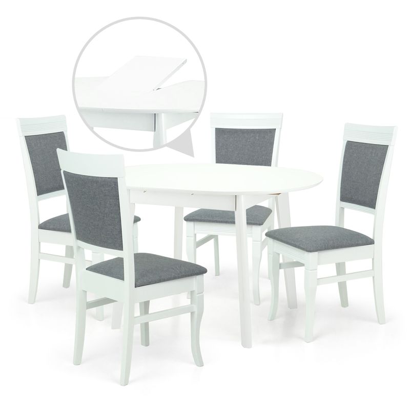 Ellis Dining Set | Extendable Table &amp; 4 Rondo