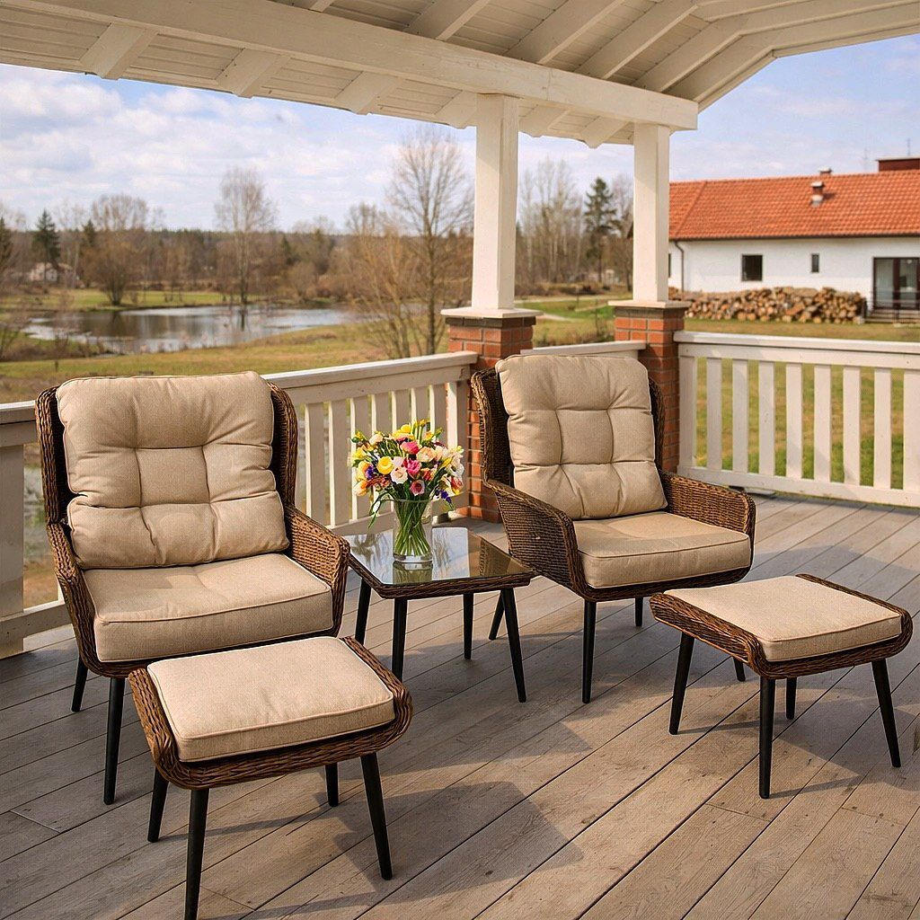 Rattan Lounge Set Lion - Premium Garden Furniture