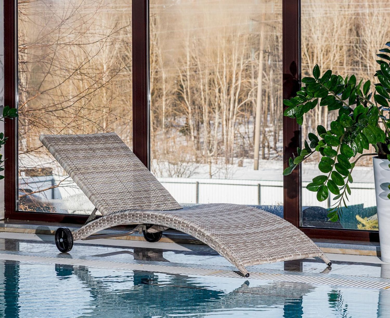 Sun lounger AGATA beige (without mattress)