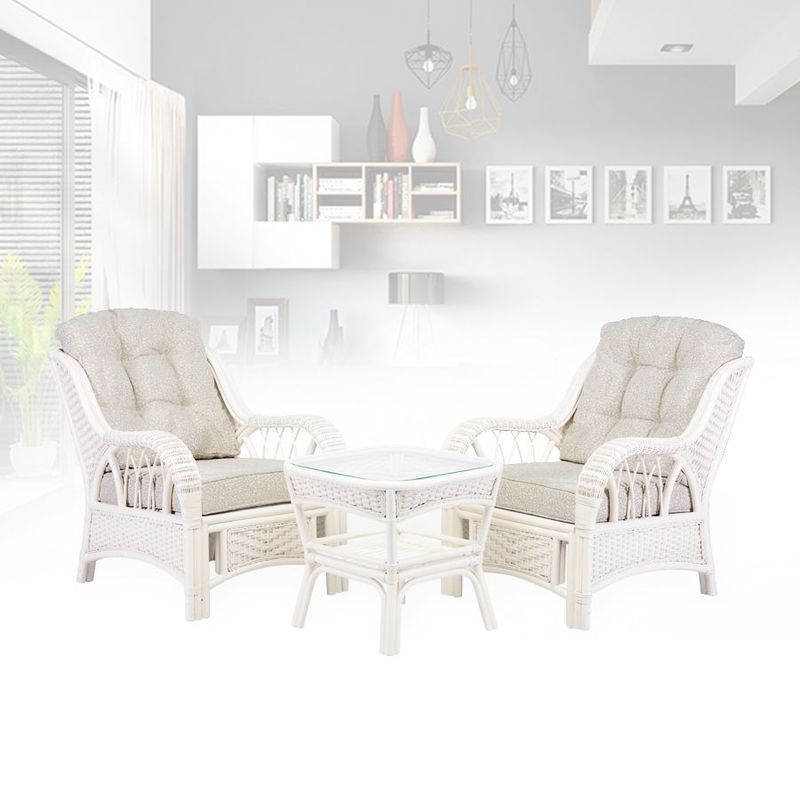 ALEXA Lounge Set: 2 Armchairs &amp; Coffee Table