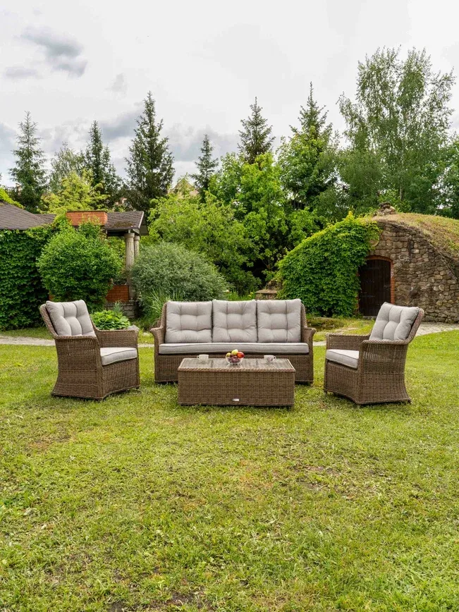 Premium Rattan Lounge Set Viktor Coffee