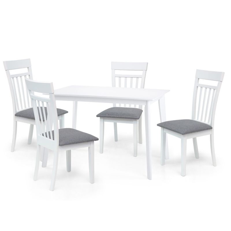 Palmer Dining Set White (Table Warm Chairs)