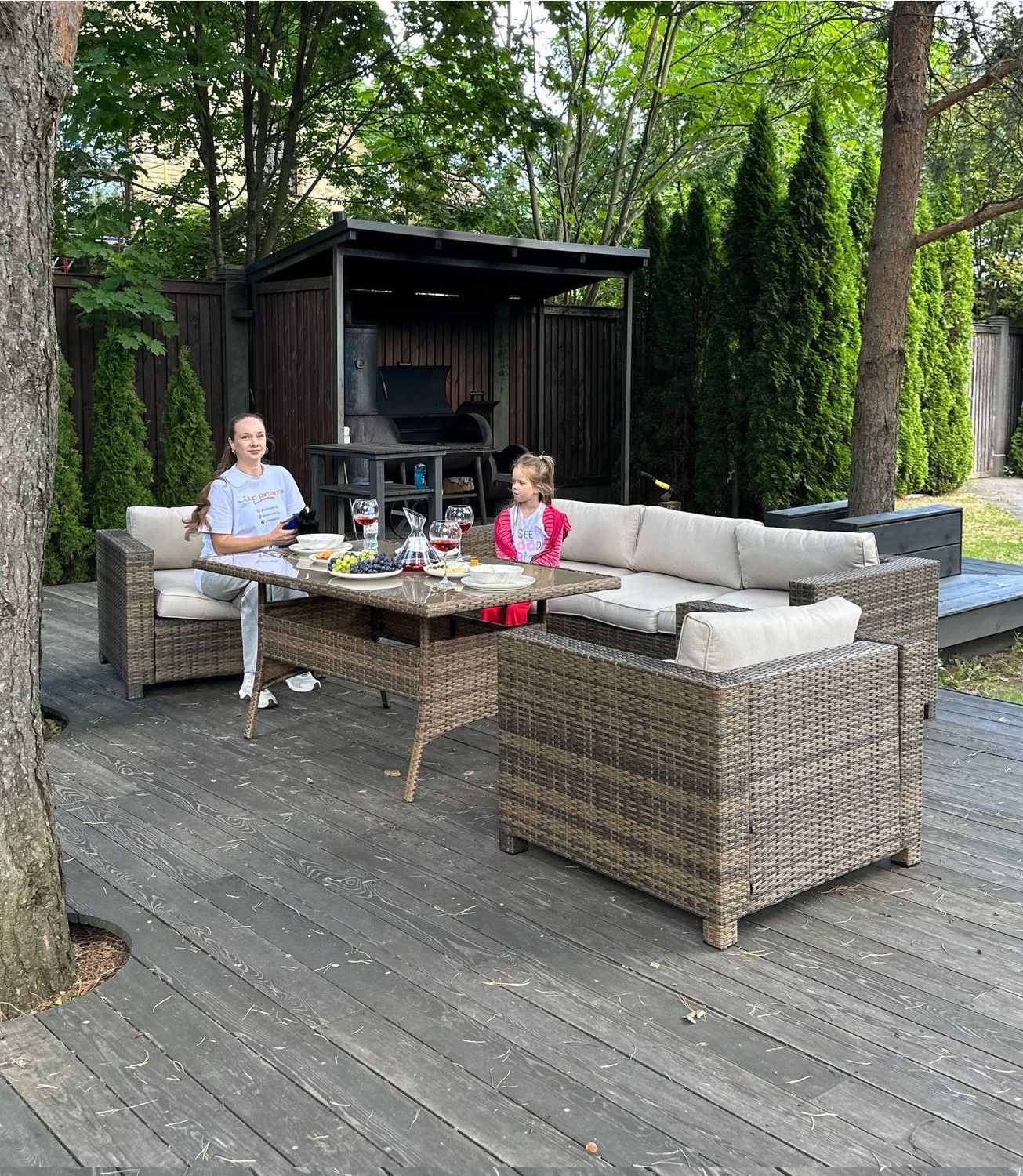 Karl Max Essgruppe - Premium Rattan Gartenmöbel Set