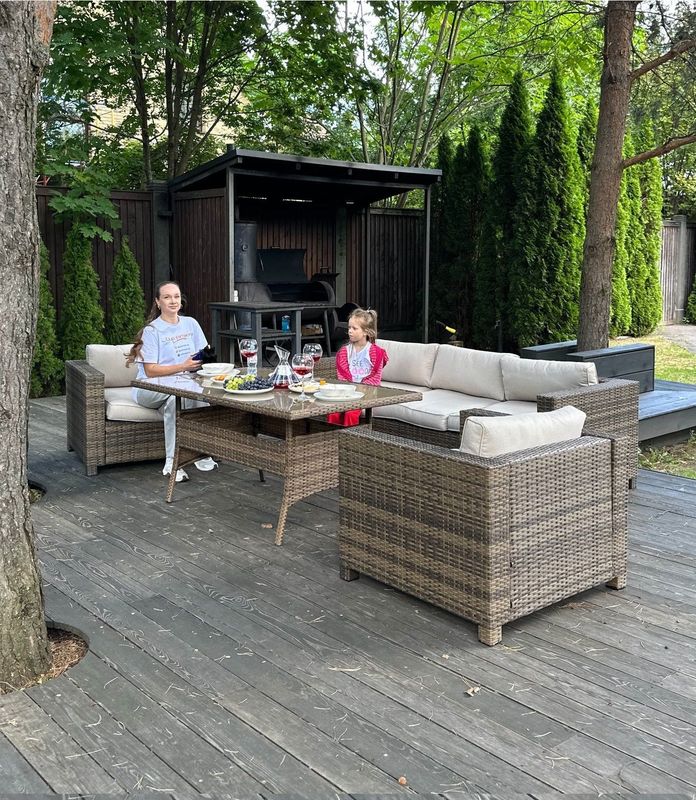 Karl Max Dining Set - Premium Rattan Garden Furniture