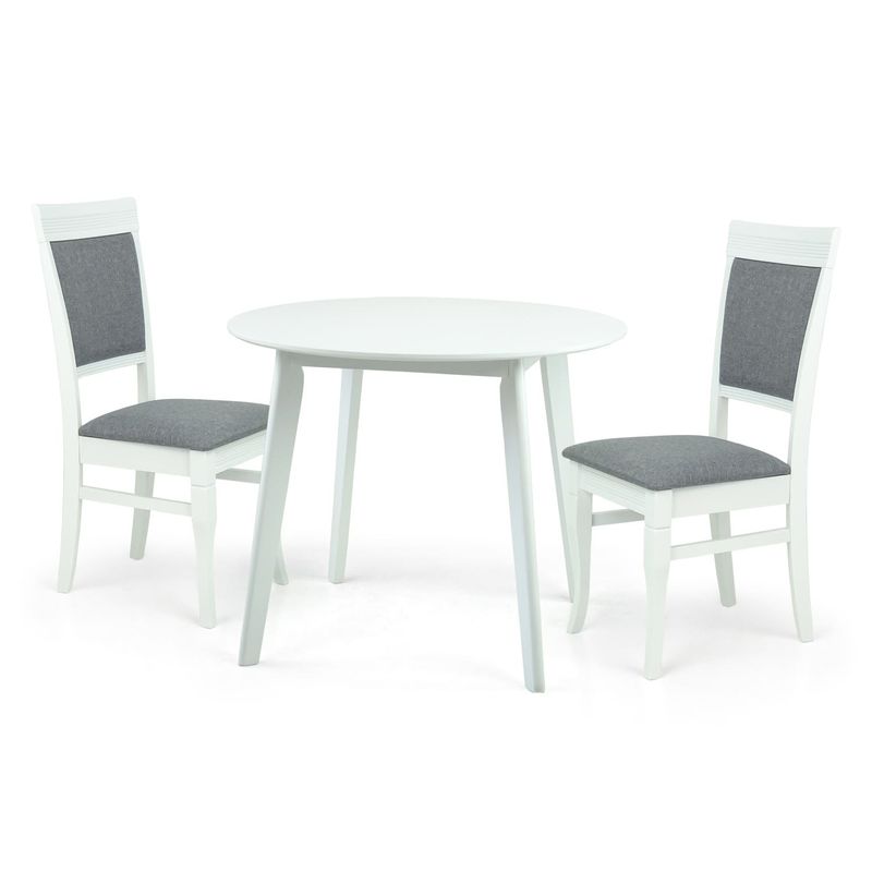 Randy Dining Set White &amp; 2 Rondo White Chairs