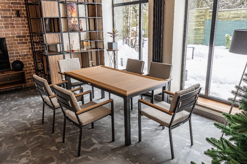 OSCAR Garden Furniture Set with Polywood Tabletop